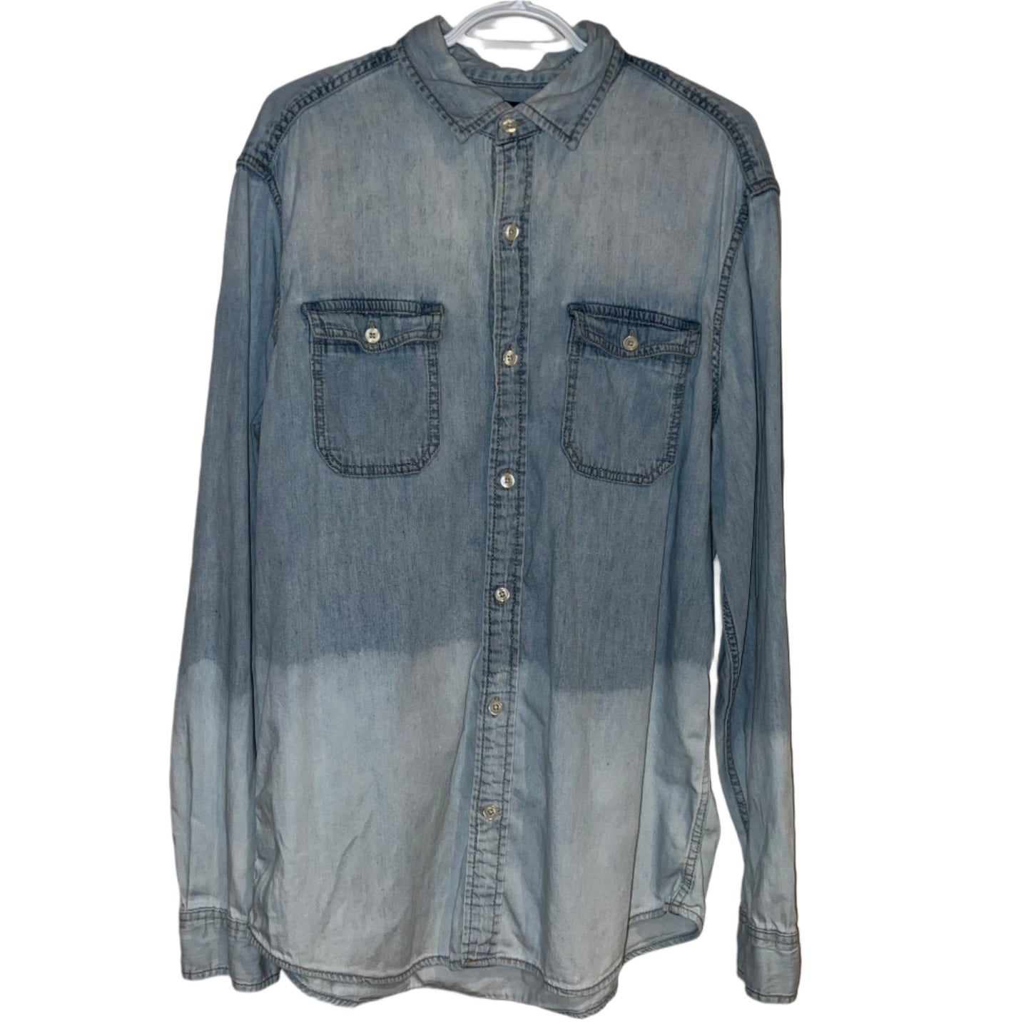 Bleach-Dyed Ombre Jean Flannel (Large)