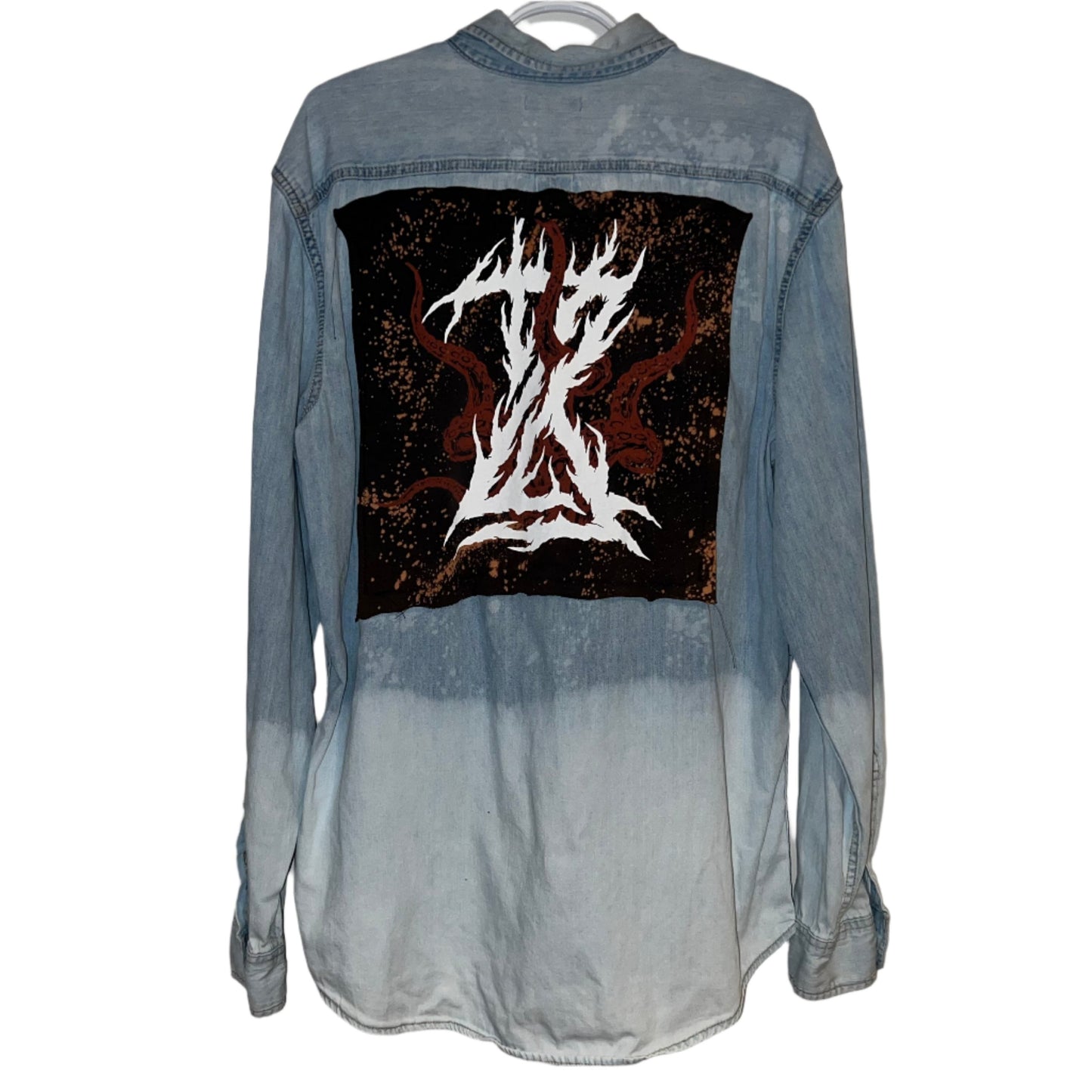 Bleach-Dyed Ombre Jean Flannel (Large)