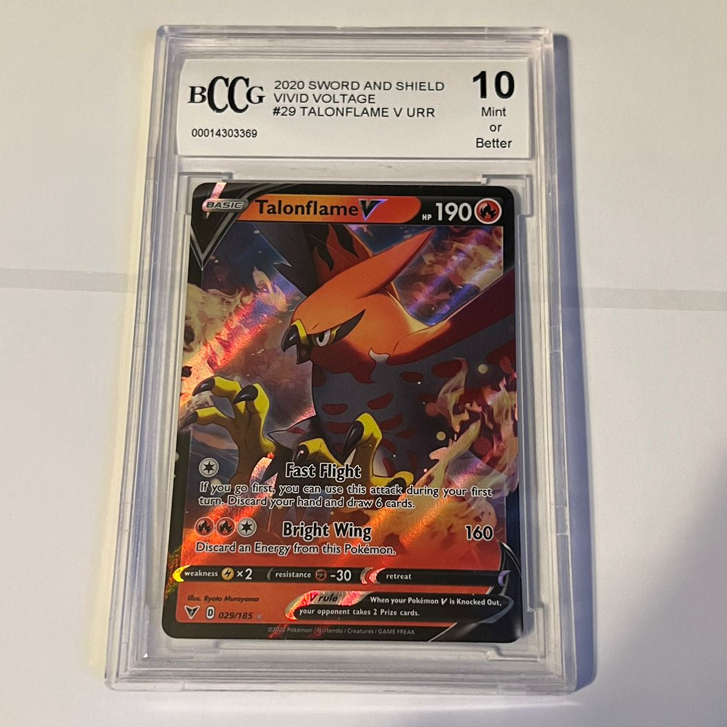 Talonflame V - Vivid Voltage 029/185 - Beckett Gem Mint 10